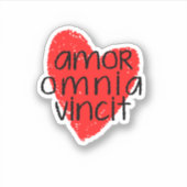 Amor Omnia Vincit (Love Conquers All)-Sticker Sticker (Voorkant)