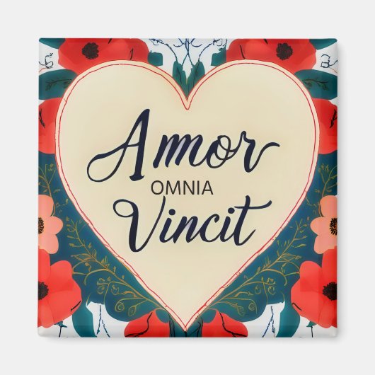 Amor Omnia Vincit - quote Magnet (Voorkant)