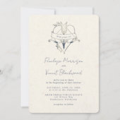 AMOR OMNIA VINCIT Wedding Invitation Kaart (Voorkant)