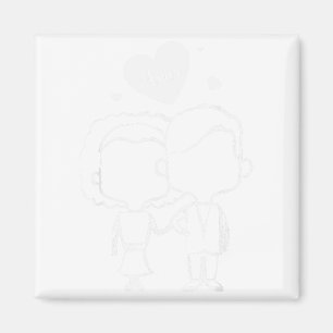 Amor Pareja Love Couple - Spaanse Valentijnsdag Magneet