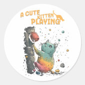 Amor Peludo Ronde Sticker (Voorkant)