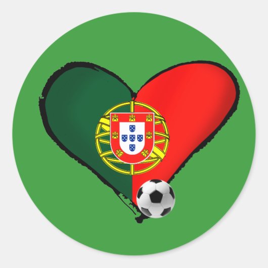 Amor, Portugal e Futebol - Oque mais vôce quer? Ronde Sticker (Voorkant)