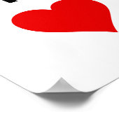 Amor Red Heart Poster Print (Hoek)