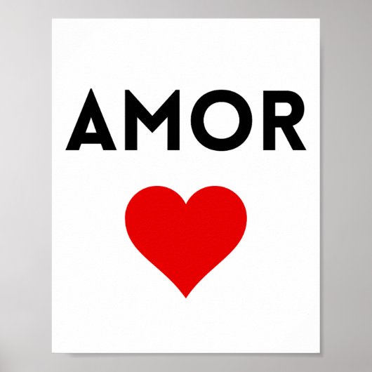 Amor Red Heart Poster Print (Voorkant)
