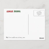Amor Roma met groene kant Briefkaart (Achterkant)