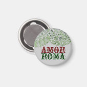 Amor Roma met groene kant Magneet (Voorkant / Achterkant)