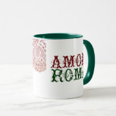 Amor Roma met groene kant Mok (Voorkant rechts)