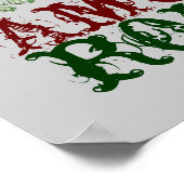 Amor Roma met groene kant Poster (Hoek)