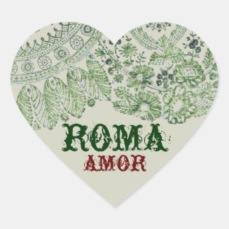 Amor Roma met  kant Hart Sticker