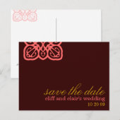 Amor Save the Date Invitations Aankondigingskaart (Voorkant / Achterkant)