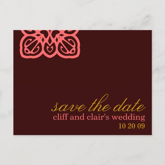 Amor Save the Date Invitations Aankondigingskaart (Voorkant)