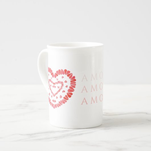 AMOR-SPAANS LOVE Bone China Mok (Links)