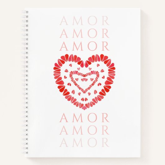 AMOR-SPAANSE LIEFDE 8.5x11 Spiraal Notitieboek (Voorkant)
