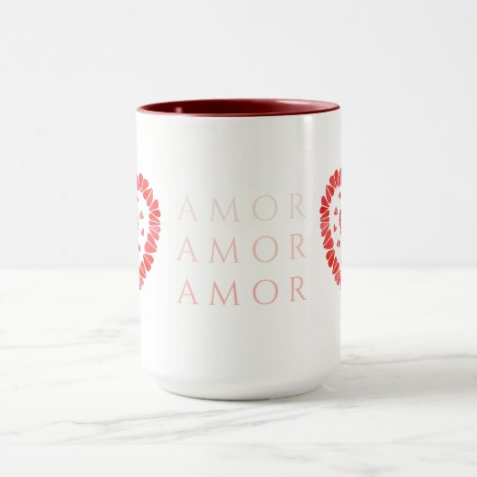 AMOR-SPAANSE LOVE Tall Maroon Combo Mok (Midden)