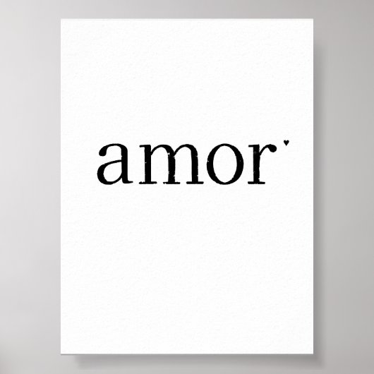 Amor - valentine typography poster (Voorkant)