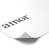 Amor - valentine typography poster (Hoek)