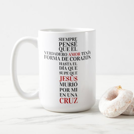 Amor verdadero koffiemok (Met donut)