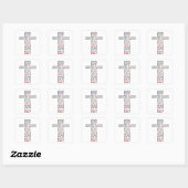 Amor verdadero vierkante sticker (Vel)