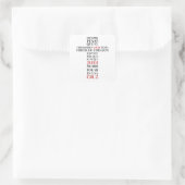 Amor verdadero vierkante sticker (Tas)