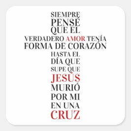 Amor verdadero vierkante sticker