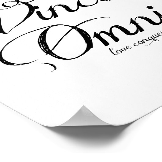 "Amor Vincit Omnia" 8x10 Afdrukken Poster (Hoek)