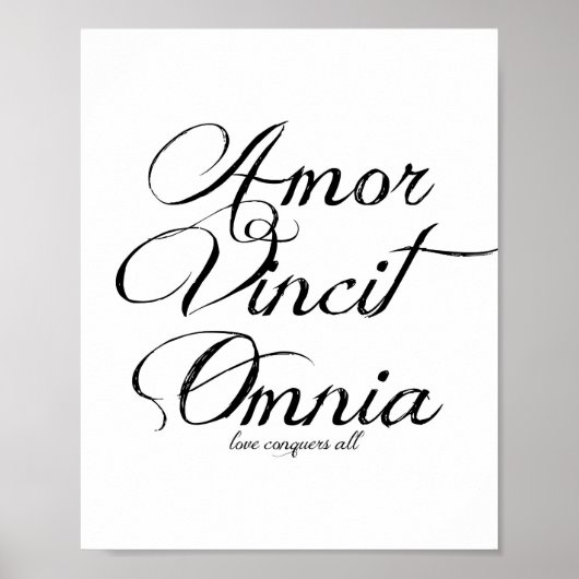 "Amor Vincit Omnia" 8x10 Afdrukken Poster (Voorkant)