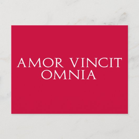 Amor Vincit Omnia Briefkaart (Voorkant)