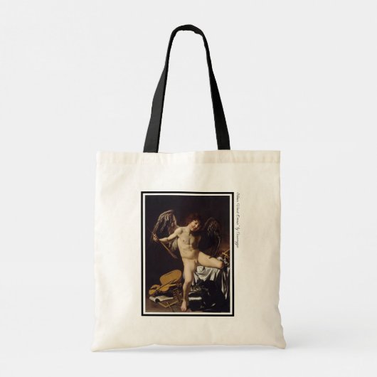 "Amor Vincit Omnia" door Caravaggio Tote Bag (Achterkant)