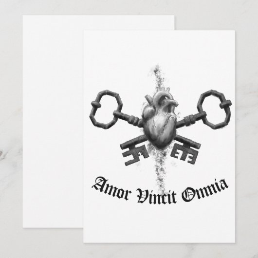 Amor Vincit Omnia Feestdagenkaart (Voorkant / Achterkant)