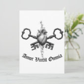 Amor Vincit Omnia Feestdagenkaart (Staand voorkant)