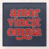 Amor vincit omnia glazen onderzetter (Voorkant)