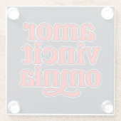 Amor vincit omnia glazen onderzetter (Achterkant)