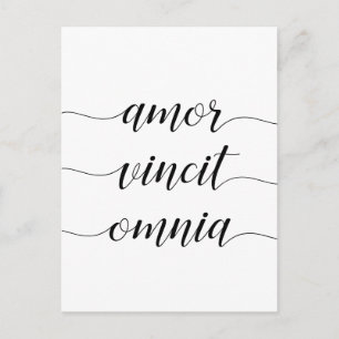 Amor vincit omnia inspirerend briefkaart