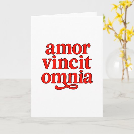 Amor vincit omnia kaart (Gele Bloem)