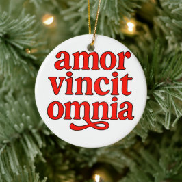 Amor vincit omnia keramisch ornament
