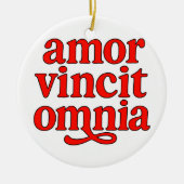 Amor vincit omnia keramisch ornament (Voorkant)