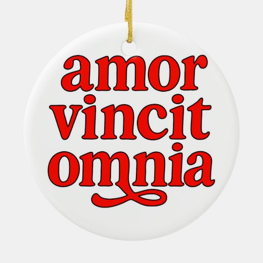 Amor vincit omnia keramisch ornament (Achterkant)