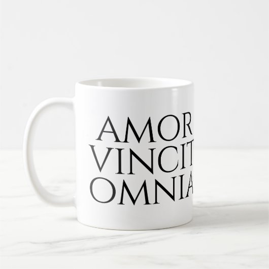 Amor Vincit Omnia Koffiemok (Links)