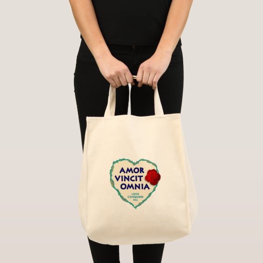 Amor Vincit Omnia Liefde Tote Bag (Voorkant (product))