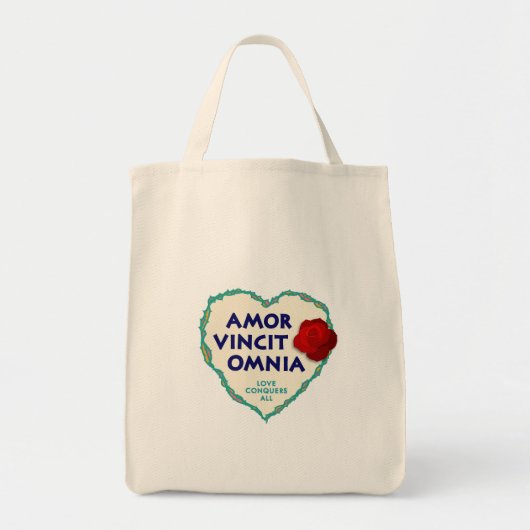Amor Vincit Omnia Liefde Tote Bag (Voorkant)