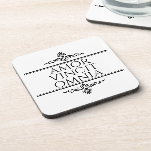 Amor Vincit Omnia - Liefde verovert alles Bier Onderzetter (Linkerzijde)