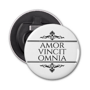 Amor Vincit Omnia - Liefde verovert alles Button Flesopener
