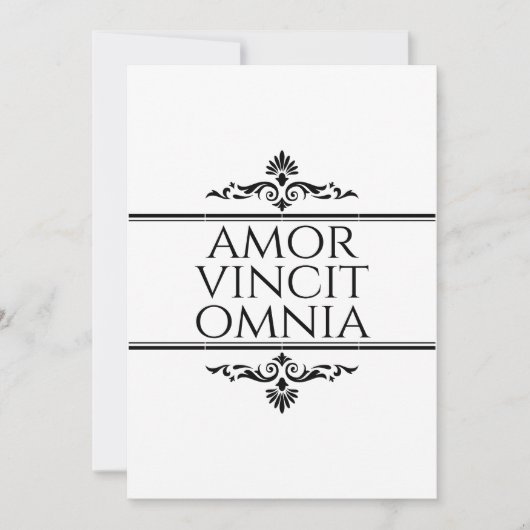 Amor Vincit Omnia - Liefde verovert alles Feestdagenkaart (Voorkant)