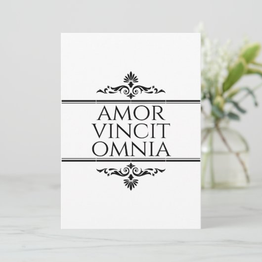 Amor Vincit Omnia - Liefde verovert alles Feestdagenkaart (Staand voorkant)