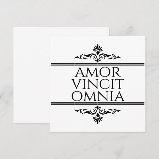 Amor Vincit Omnia - Liefde verovert alles Kaart (Voorkant / Achterkant)