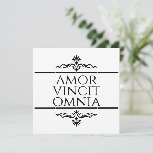Amor Vincit Omnia - Liefde verovert alles Kaart (Staand voorkant)
