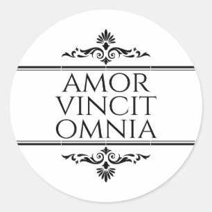 Amor Vincit Omnia - Liefde verovert alles Ronde Sticker