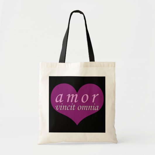 Amor Vincit Omnia Love verkrijgt alle Valentijnsda Tote Bag (Voorkant)
