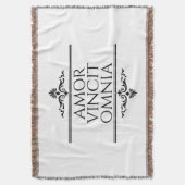 Amor Vincit Omnia Love verovert alle Latijnse zinn Deken (Voorkant Verticaal)