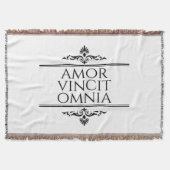 Amor Vincit Omnia Love verovert alle Latijnse zinn Deken (Voorkant)